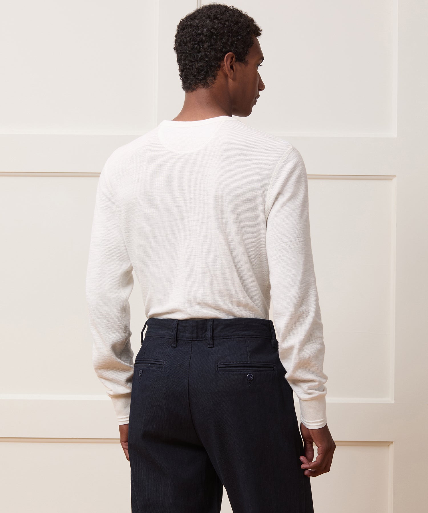 Lightweight Mini Waffle Henley