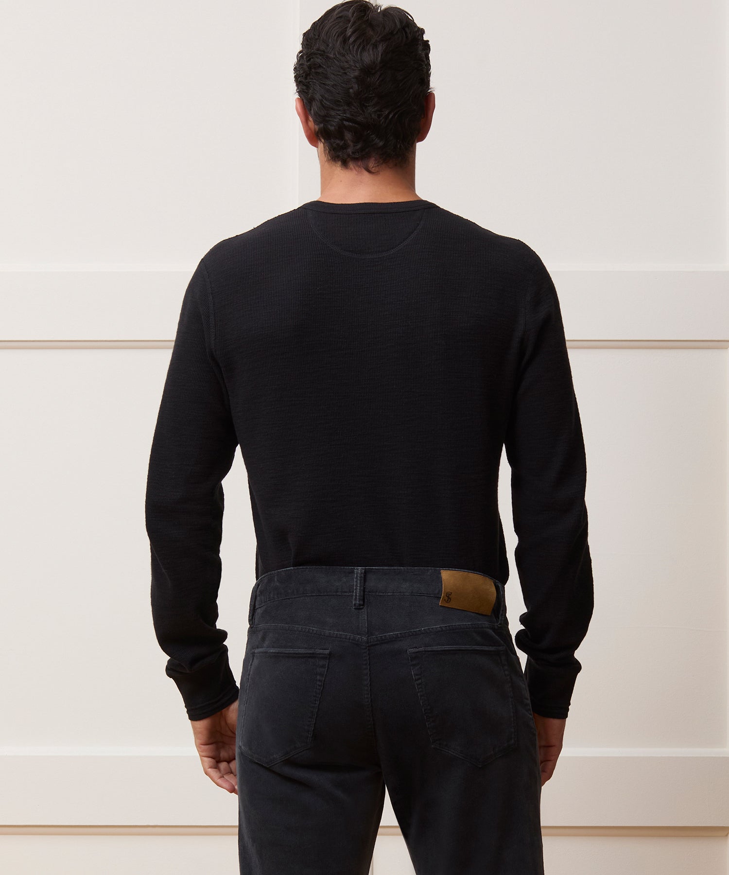 Lightweight Mini Waffle Henley