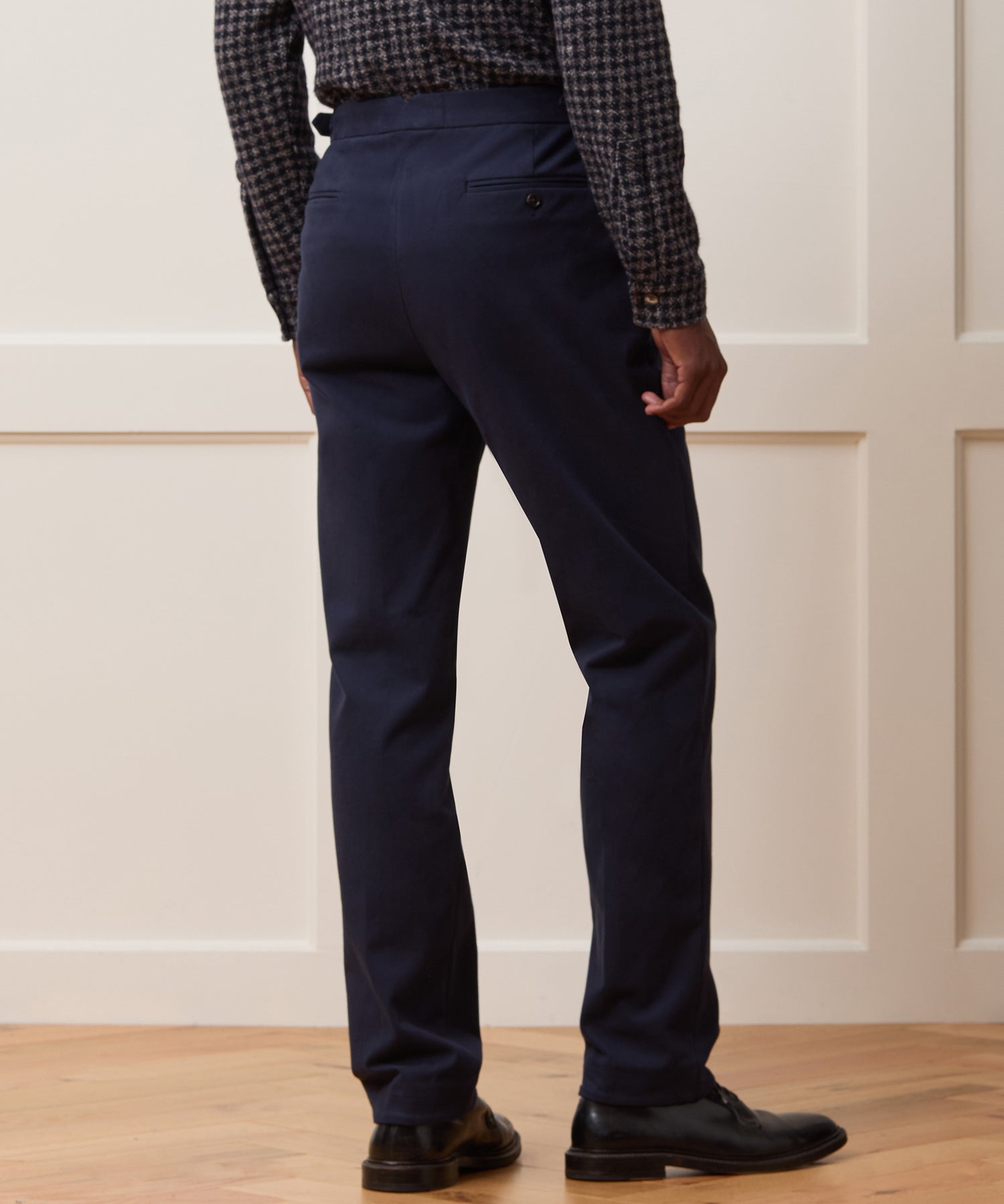 Italian Brushed Cotton Side Tab Trouser