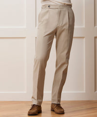 Italian Brushed Cotton Side Tab Trouser