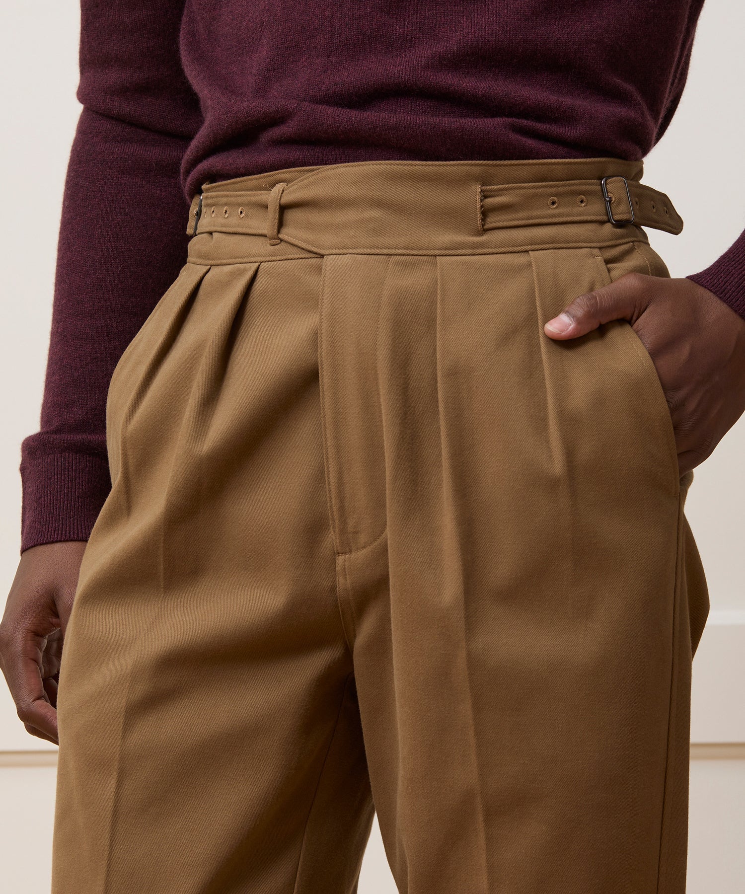 Italian Brushed Cotton Gurkha Trouser