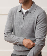 Cashmere Quarter-Zip Sweater Polo
