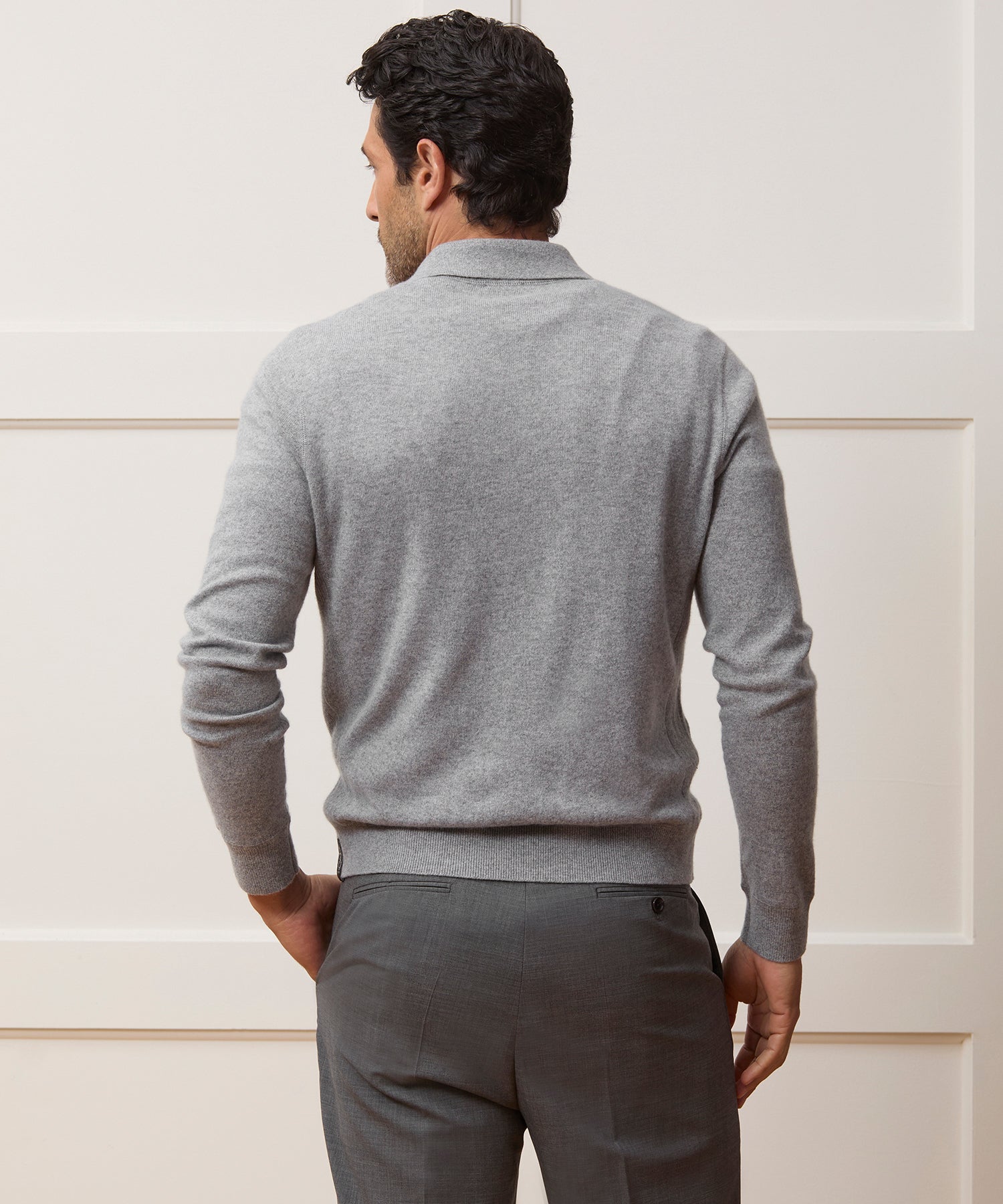 Cashmere Quarter-Zip Sweater Polo