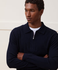 Cashmere Quarter-Zip Sweater Polo