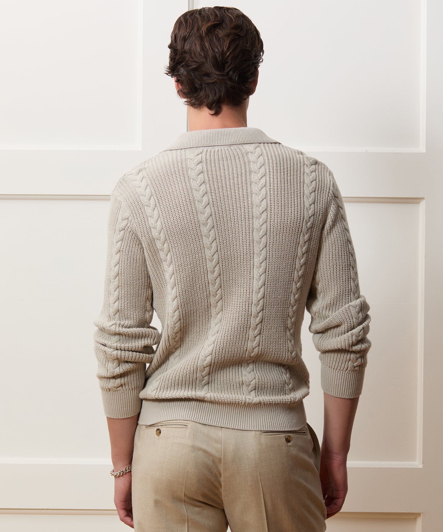 Beechwood Cable Knit Sweater Polo