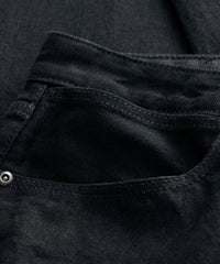 Slim Japanese Selvedge Stretch Jean in Black