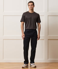 Straight Japanese Selvedge Stretch Jean in Black