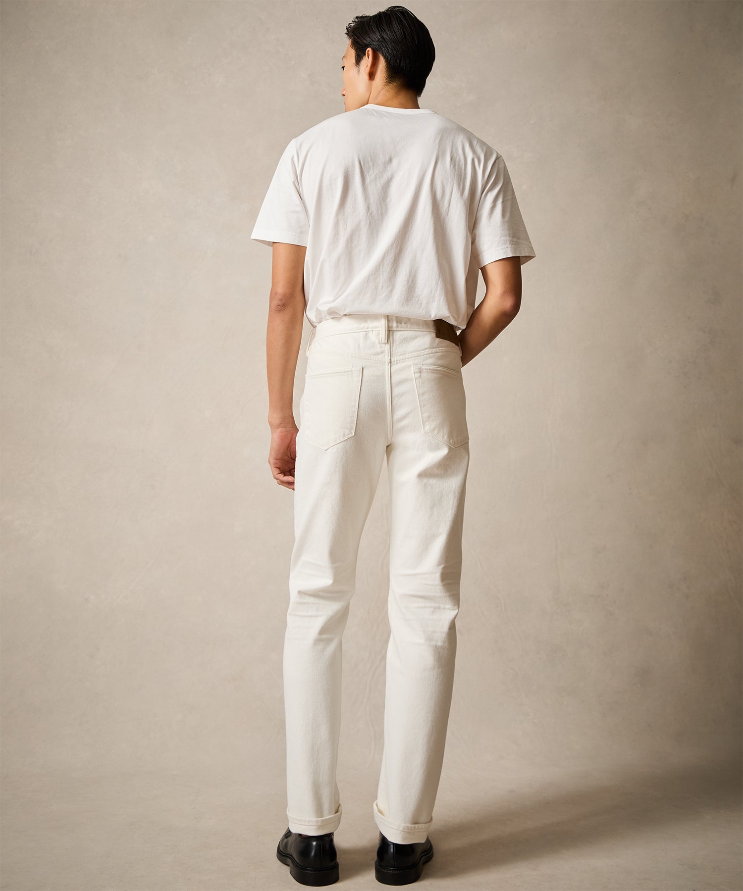 Straight Japanese Selvedge Stretch Jean in White