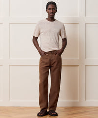 Straight Fit 5-Pocket Linen Pant