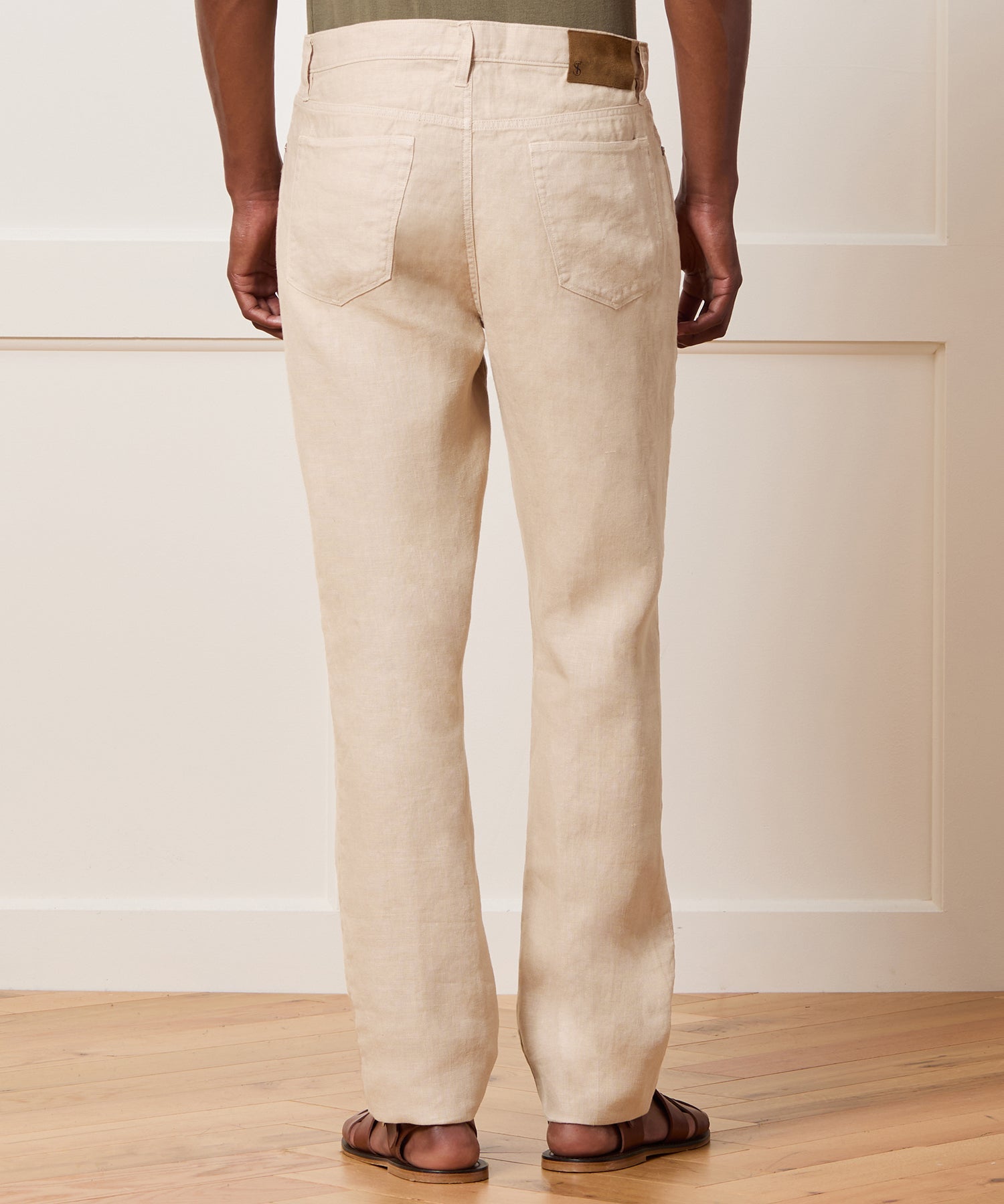 Straight Fit 5-Pocket Linen Pant