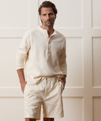 Boucle Band Collar Popover Shirt