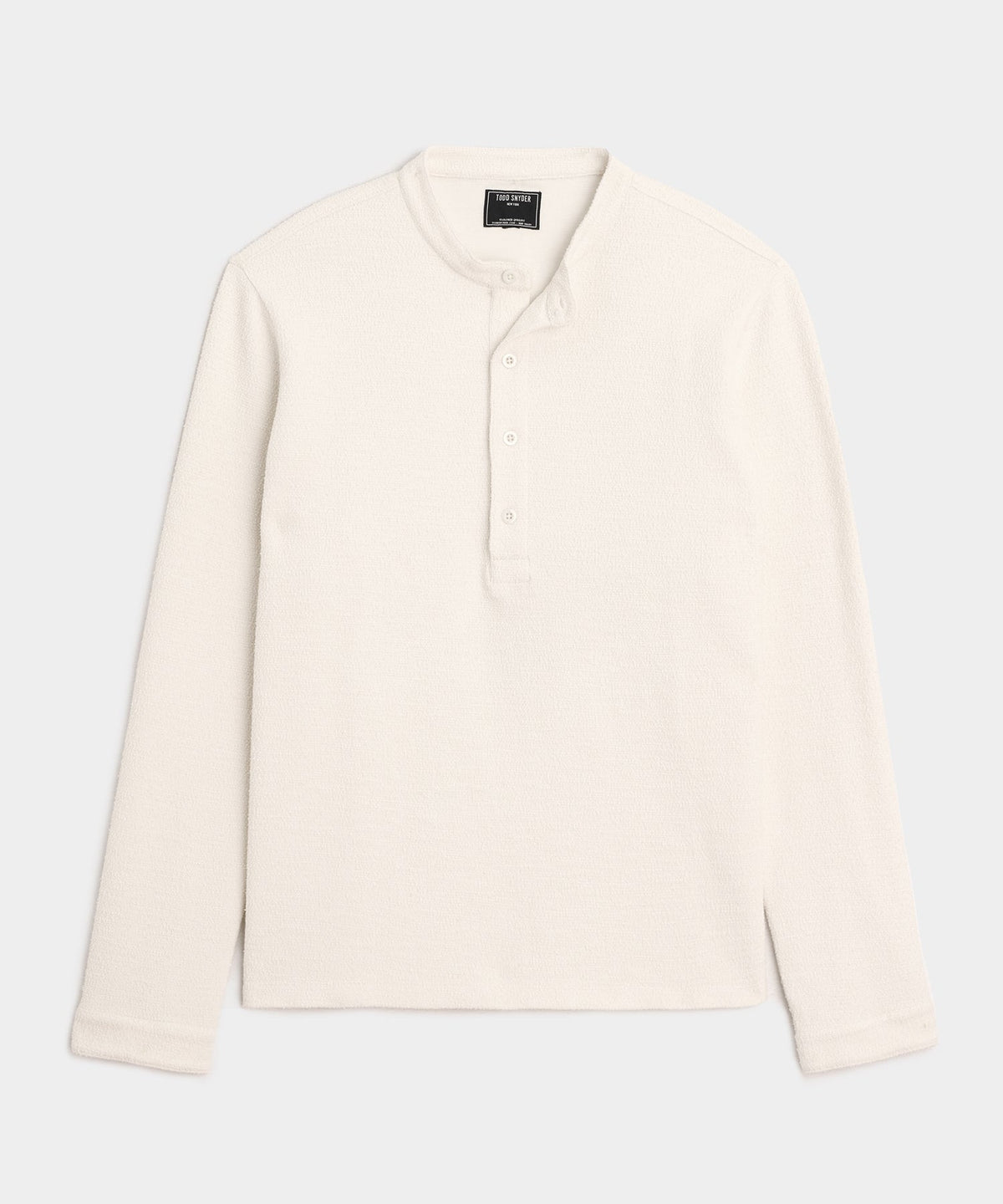Boucle Band Collar Popover Shirt