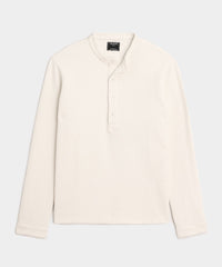 Boucle Band Collar Popover Shirt