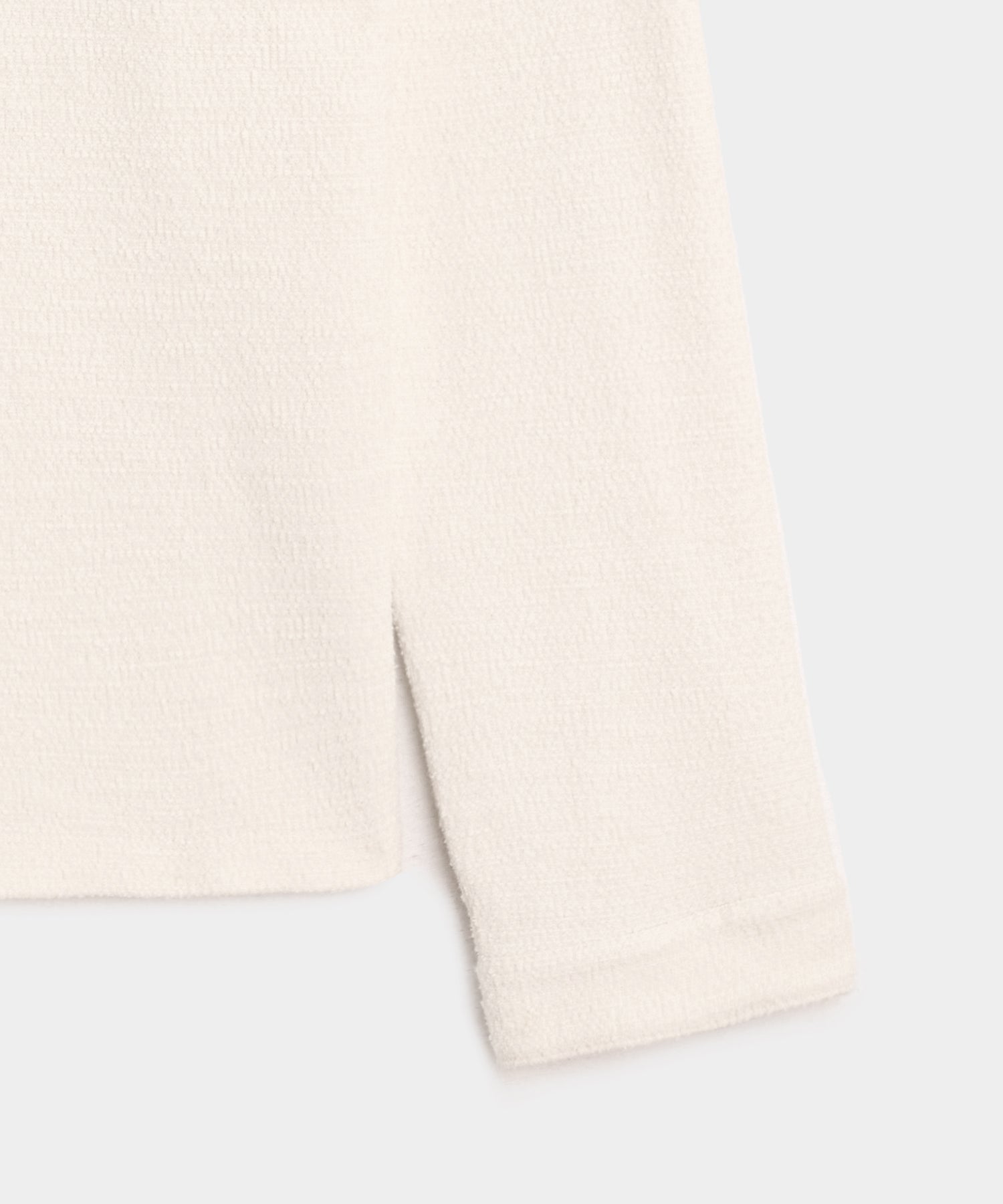 Boucle Band Collar Popover Shirt