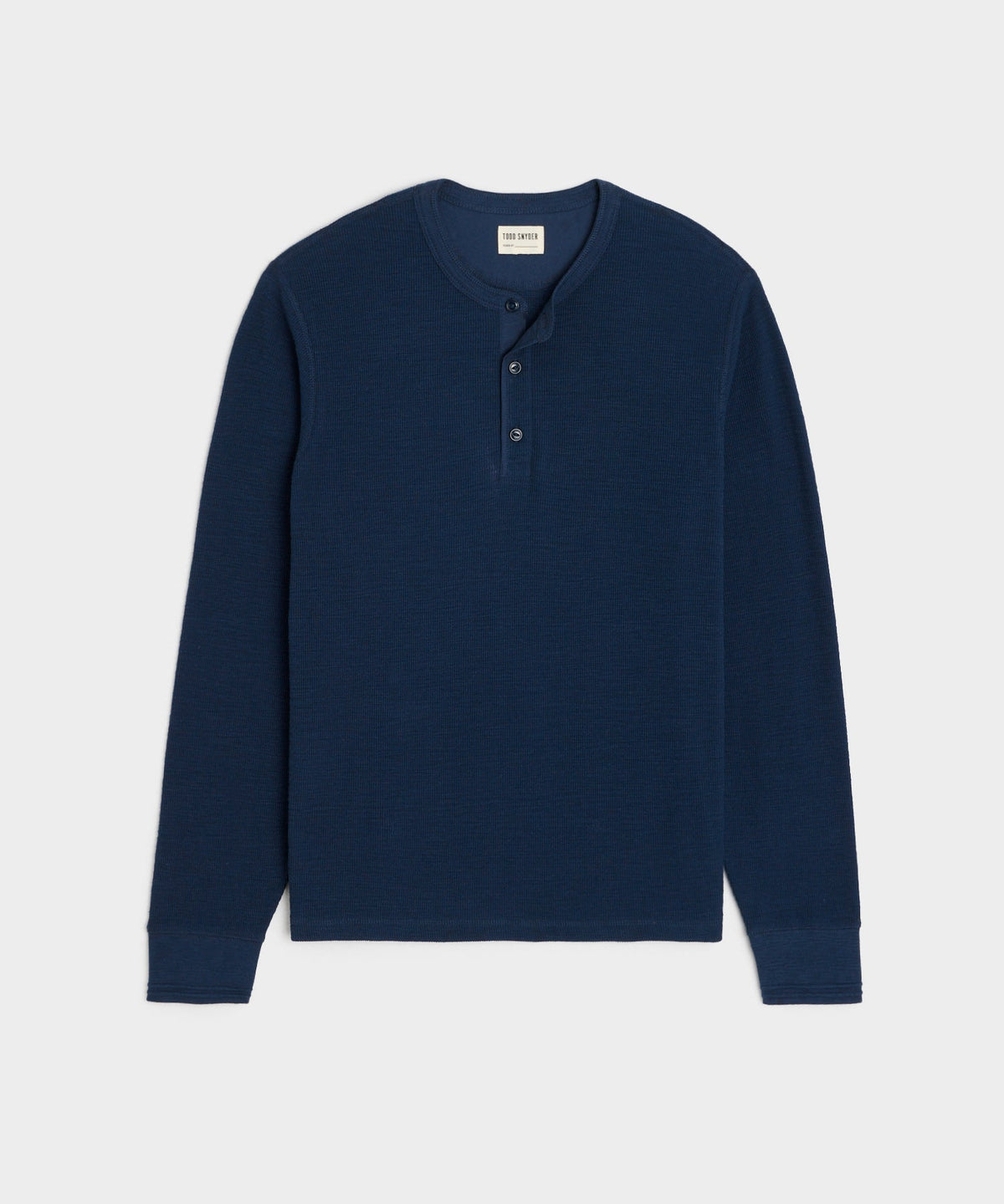 Lightweight Mini Waffle Henley