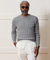 Italian Cashmere Cable Knit Sweater