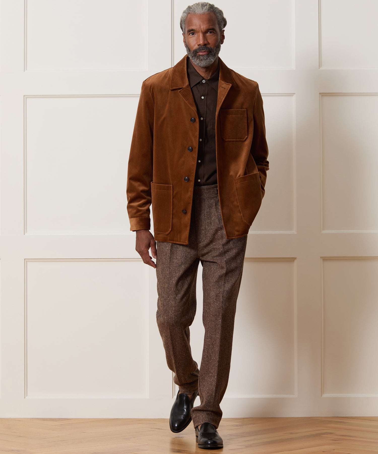 Italian Velvet Tailored Chore Coat