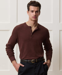 Lightweight Mini Waffle Henley