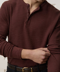 Lightweight Mini Waffle Henley