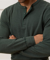 Lightweight Mini Waffle Henley