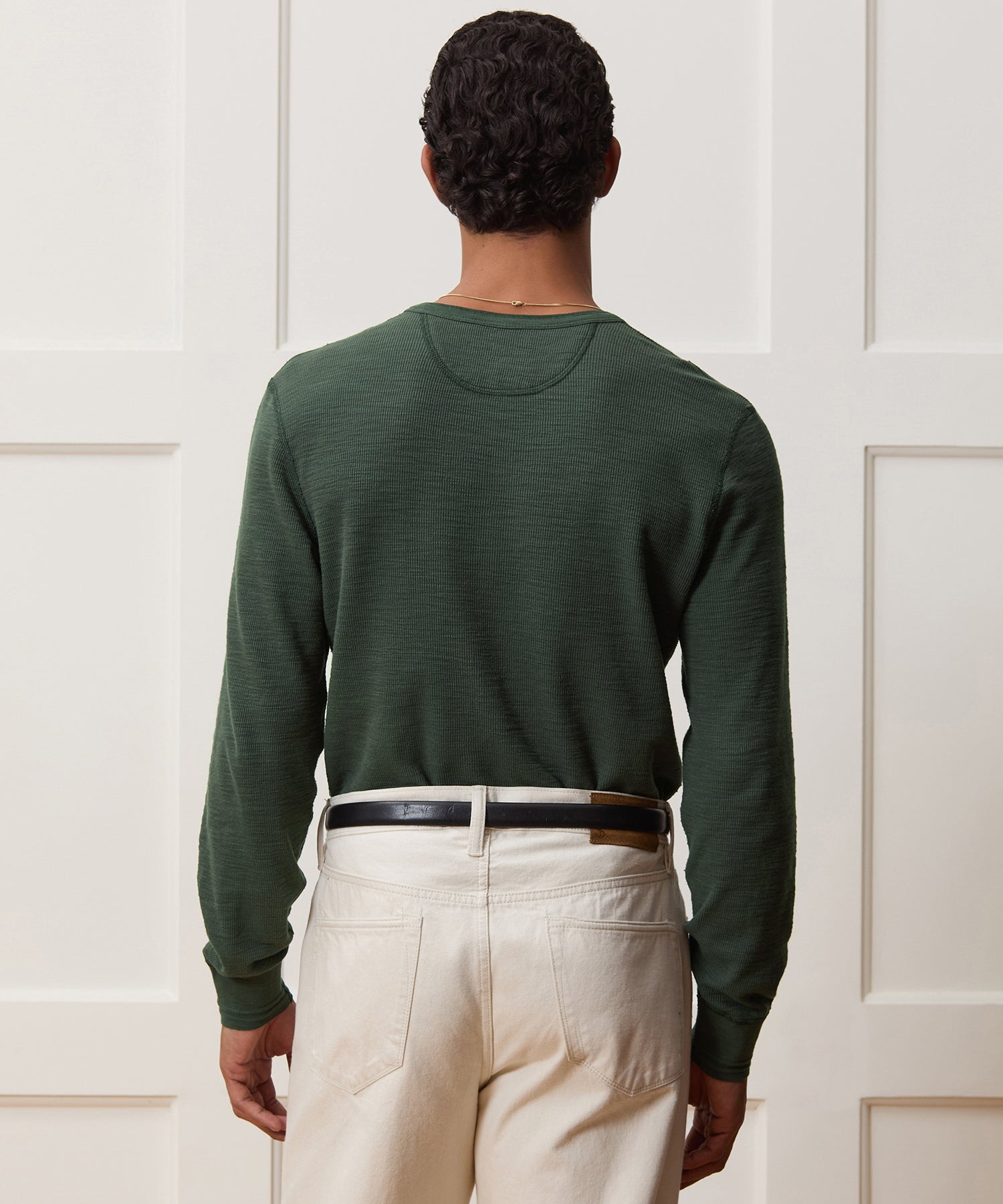 Lightweight Mini Waffle Henley