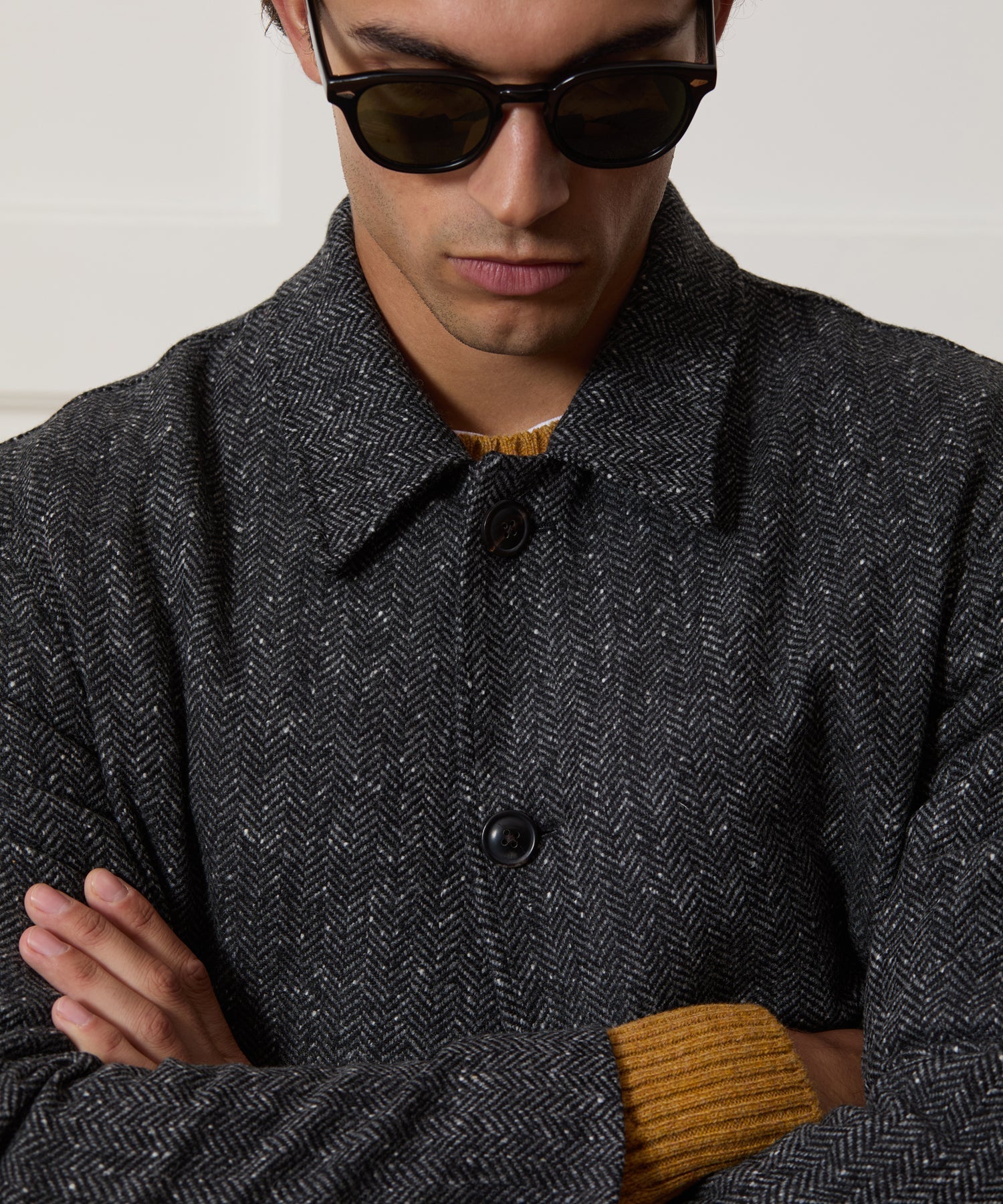 Italian Wool Herringbone Chore Coat