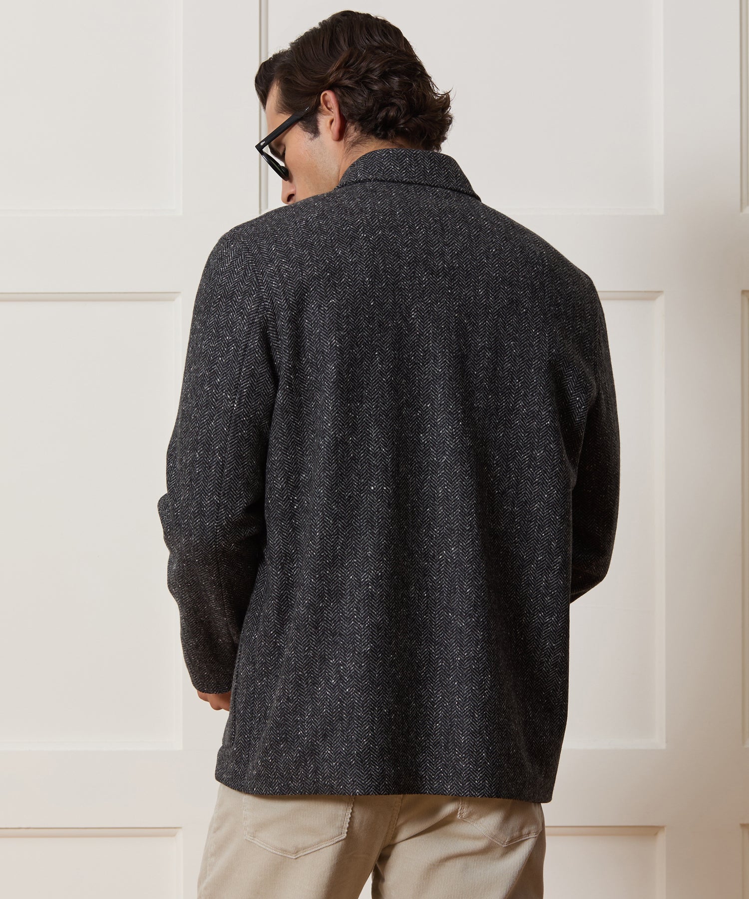 Italian Wool Herringbone Chore Coat