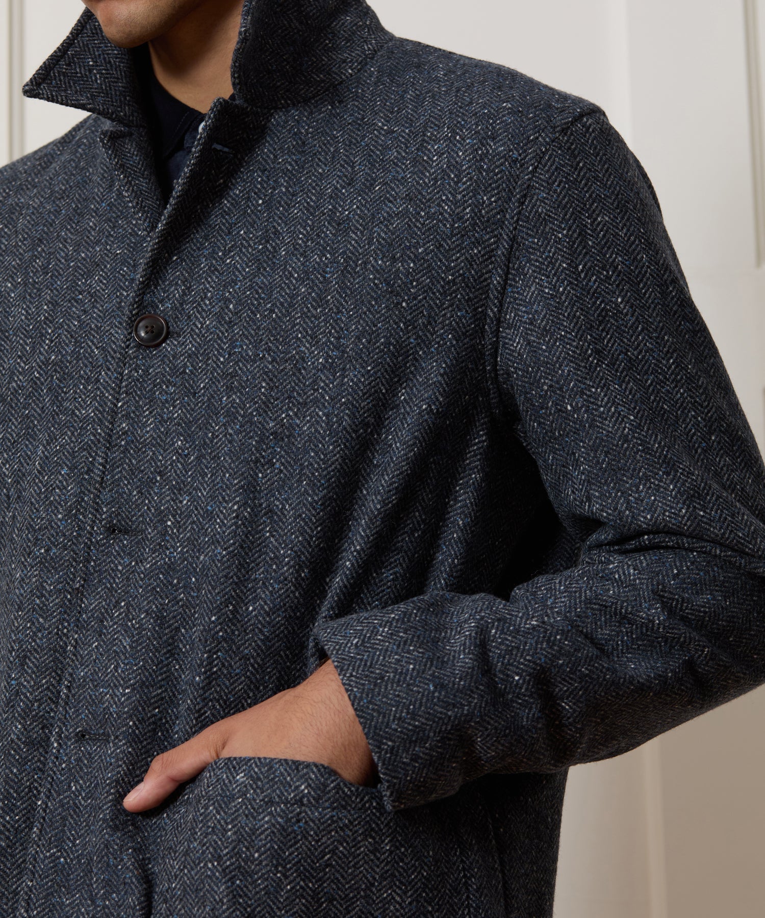 Italian Wool Herringbone Chore Coat