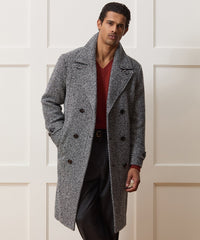 Italian Wool Herringbone Officer Coat