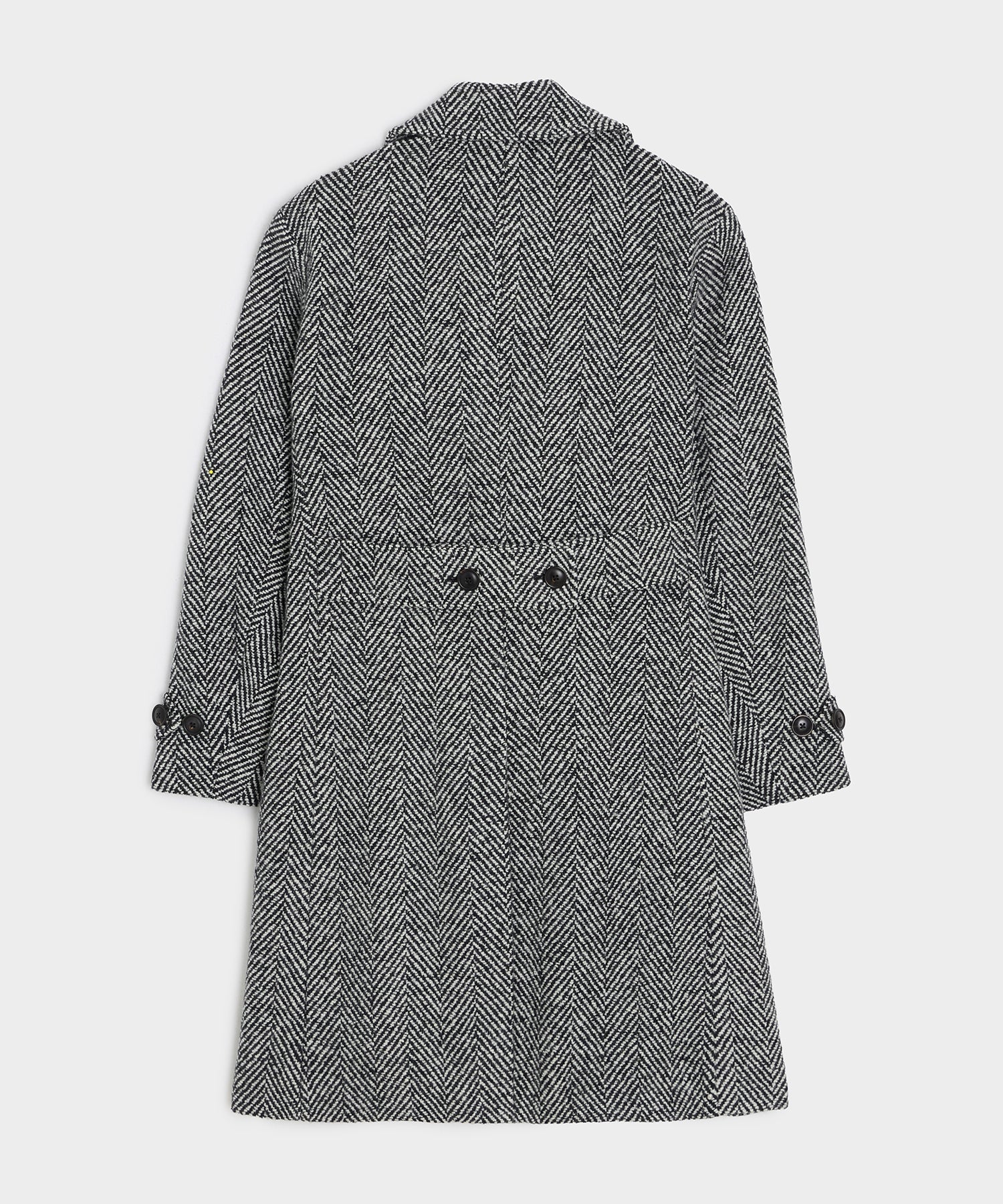 Italian Wool Herringbone Officer Coat