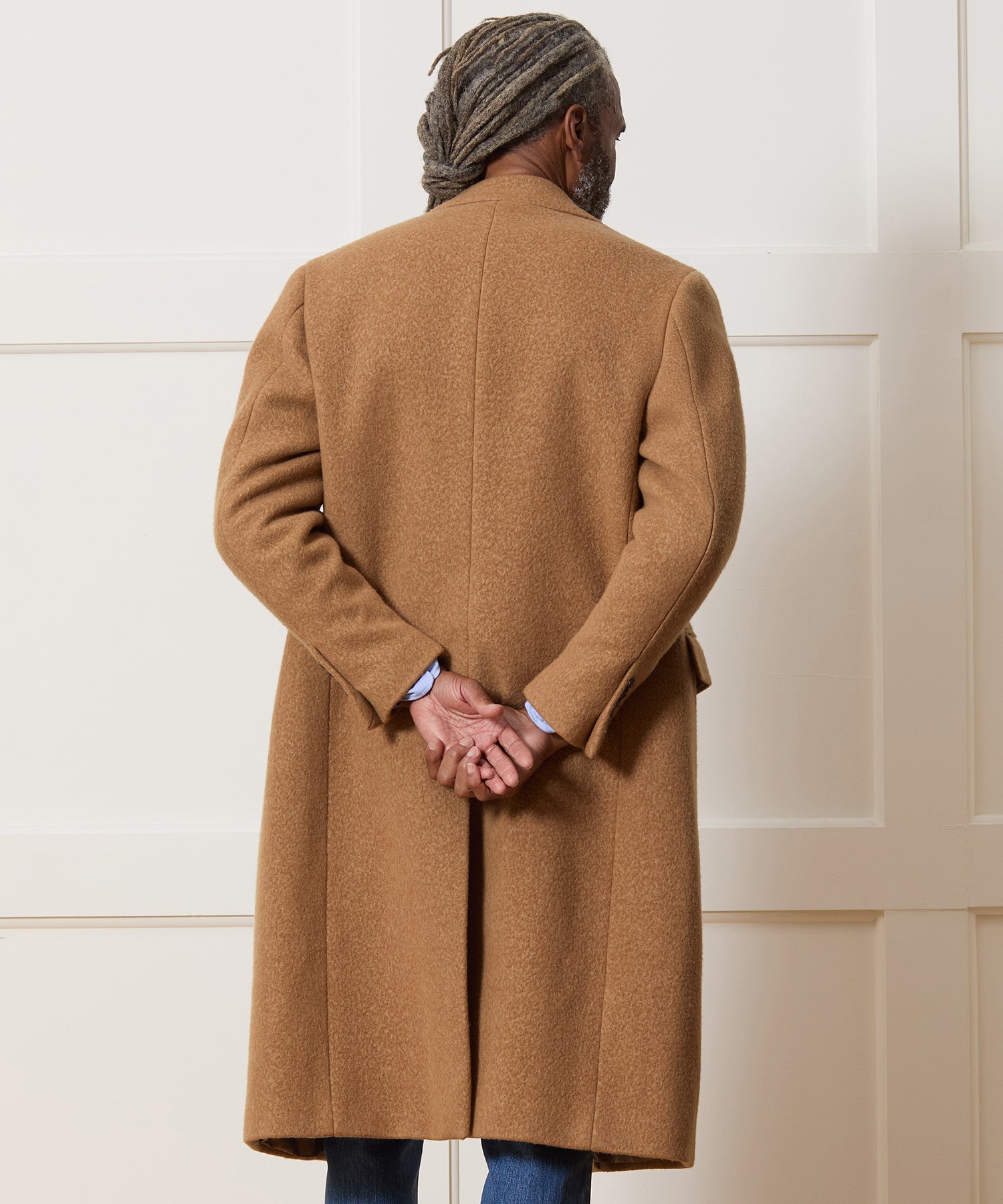 Italian Wool Peak Lapel Topcoat