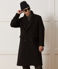 Italian Wool-Cashmere Double-Breasted Topcoat