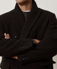 Italian Wool-Cashmere Double-Breasted Topcoat