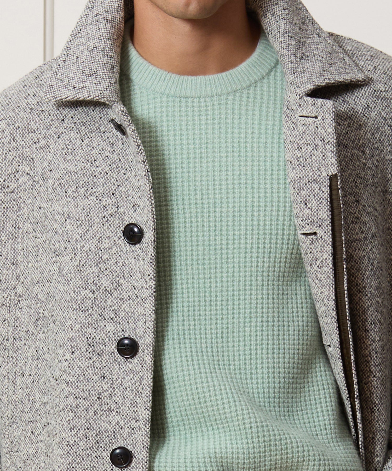 Italian Wool Donegal Car Coat