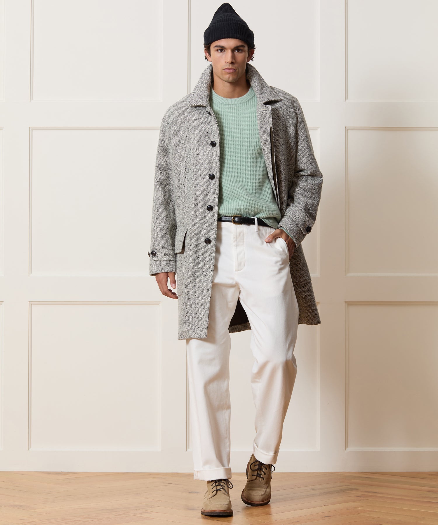 Italian Wool Donegal Car Coat