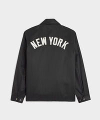 Todd Snyder X MLB Yankees Satin Coaches Jacket in Black