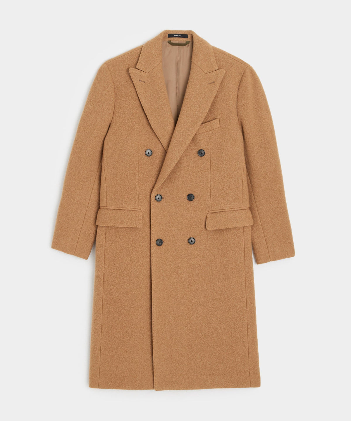 Italian Wool Peak Lapel Topcoat