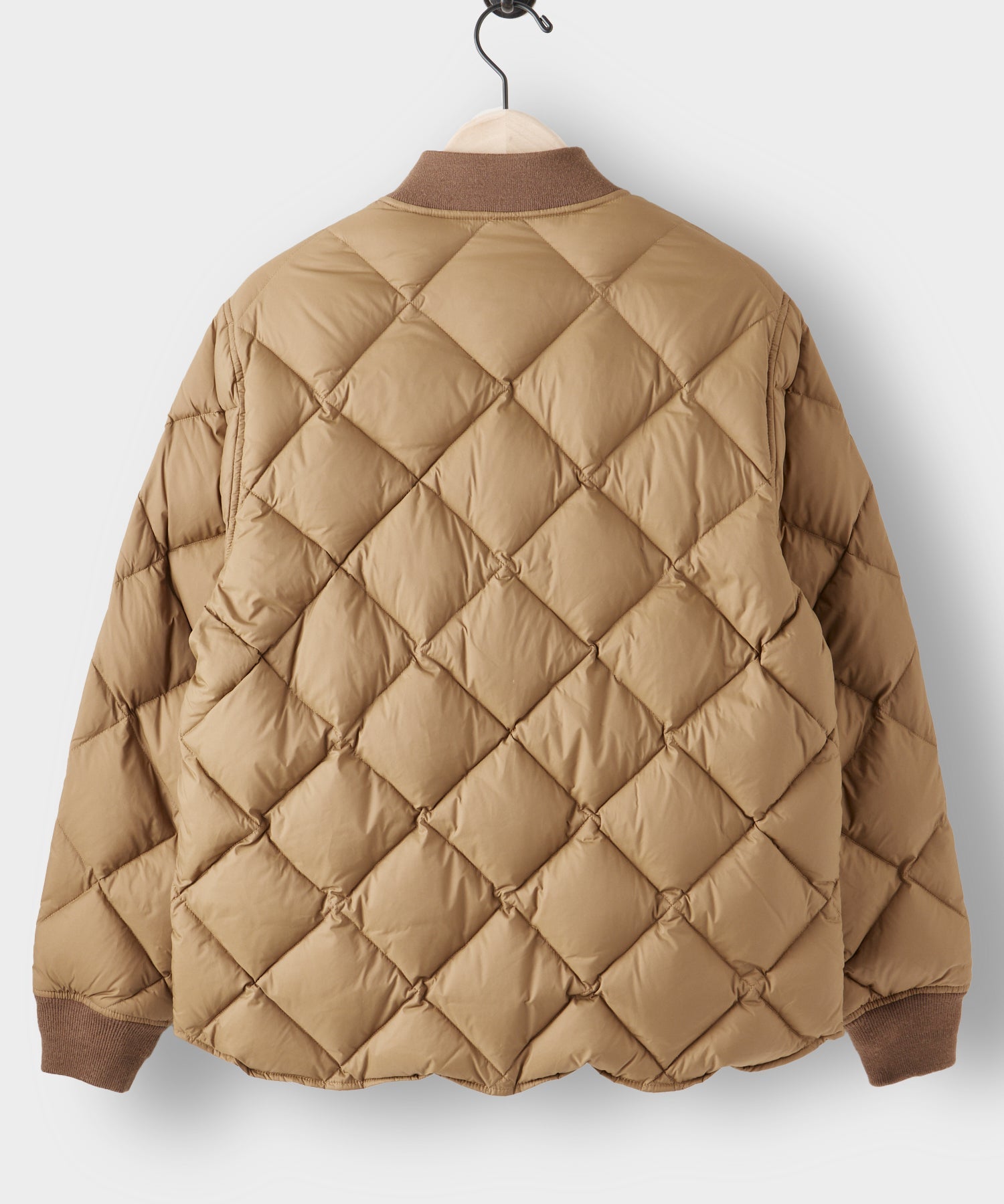 *Holding for F23* Italian Quilted Down Snap Bomber in Camel