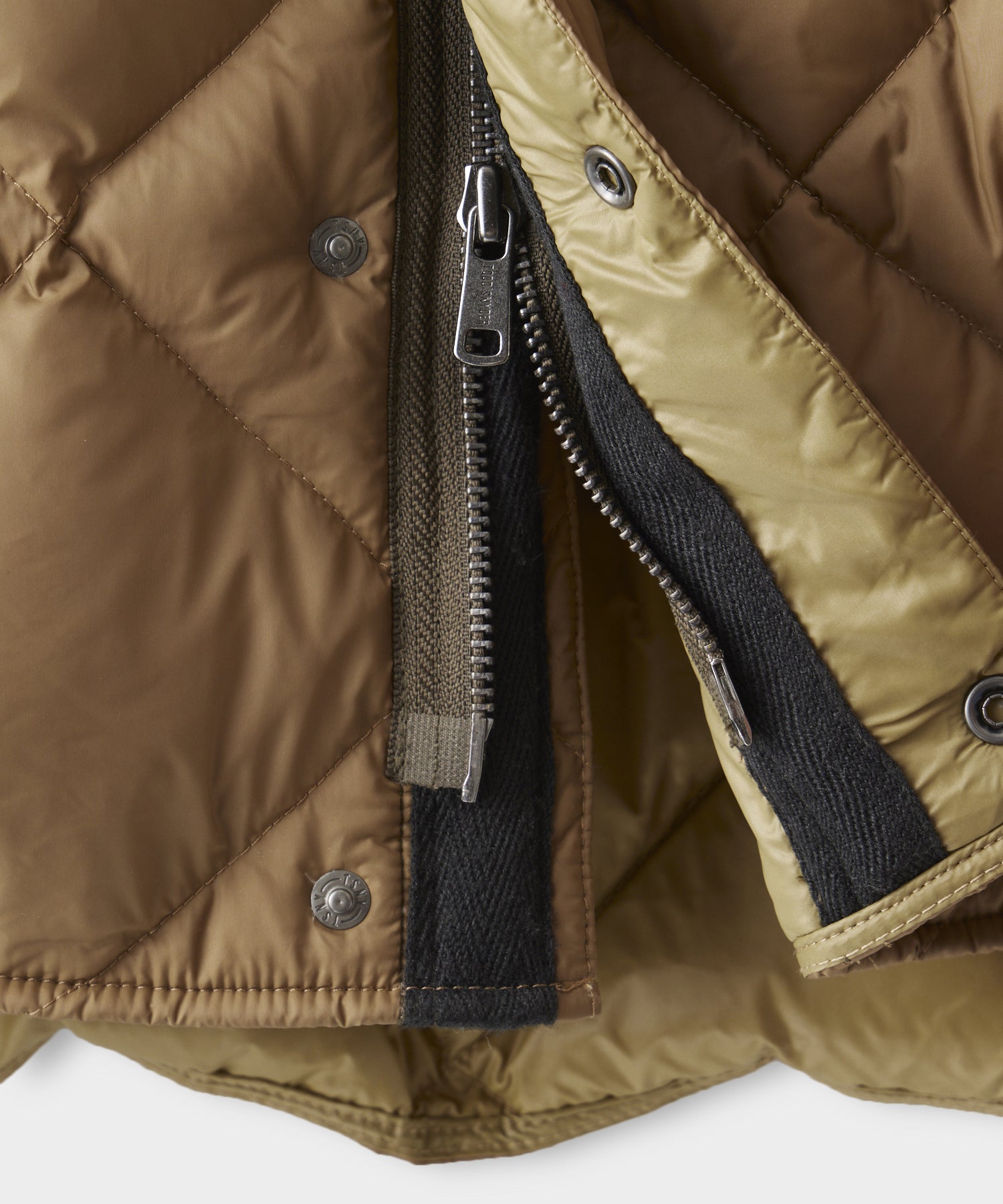 *Holding for F23* Italian Quilted Down Snap Bomber in Camel