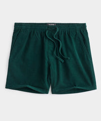 5" Corduroy Weekend Short in Botanical Green