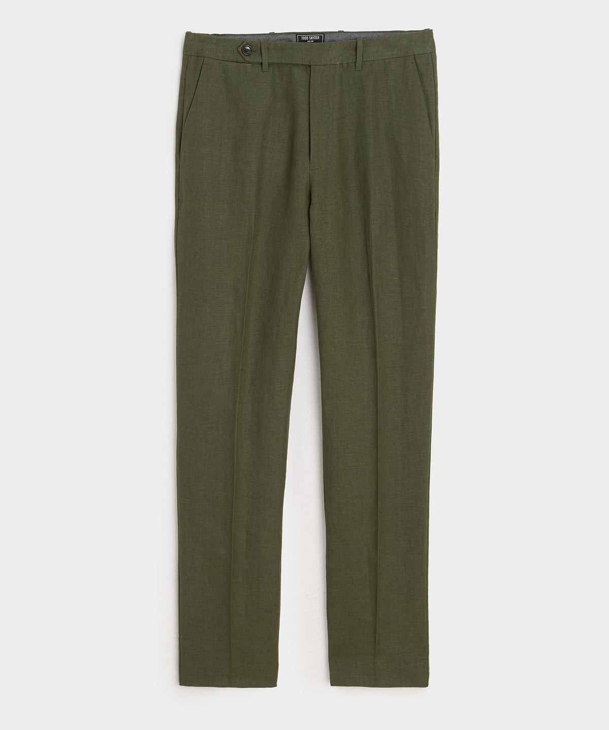Straight Fit Linen Tab Trouser