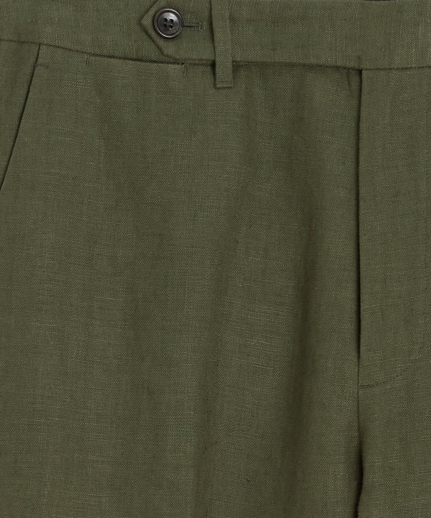Straight Fit Linen Tab Trouser