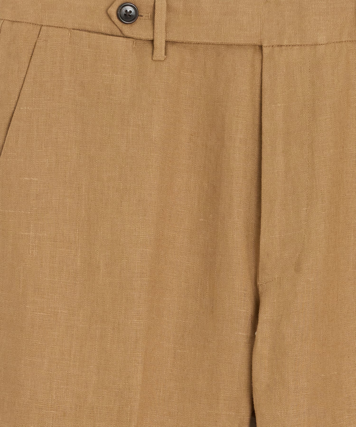 Straight Fit Linen Tab Trouser