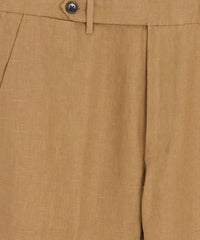 Straight Fit Linen Tab Trouser