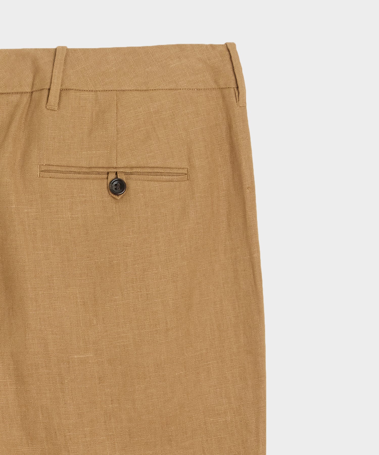 Straight Fit Linen Tab Trouser