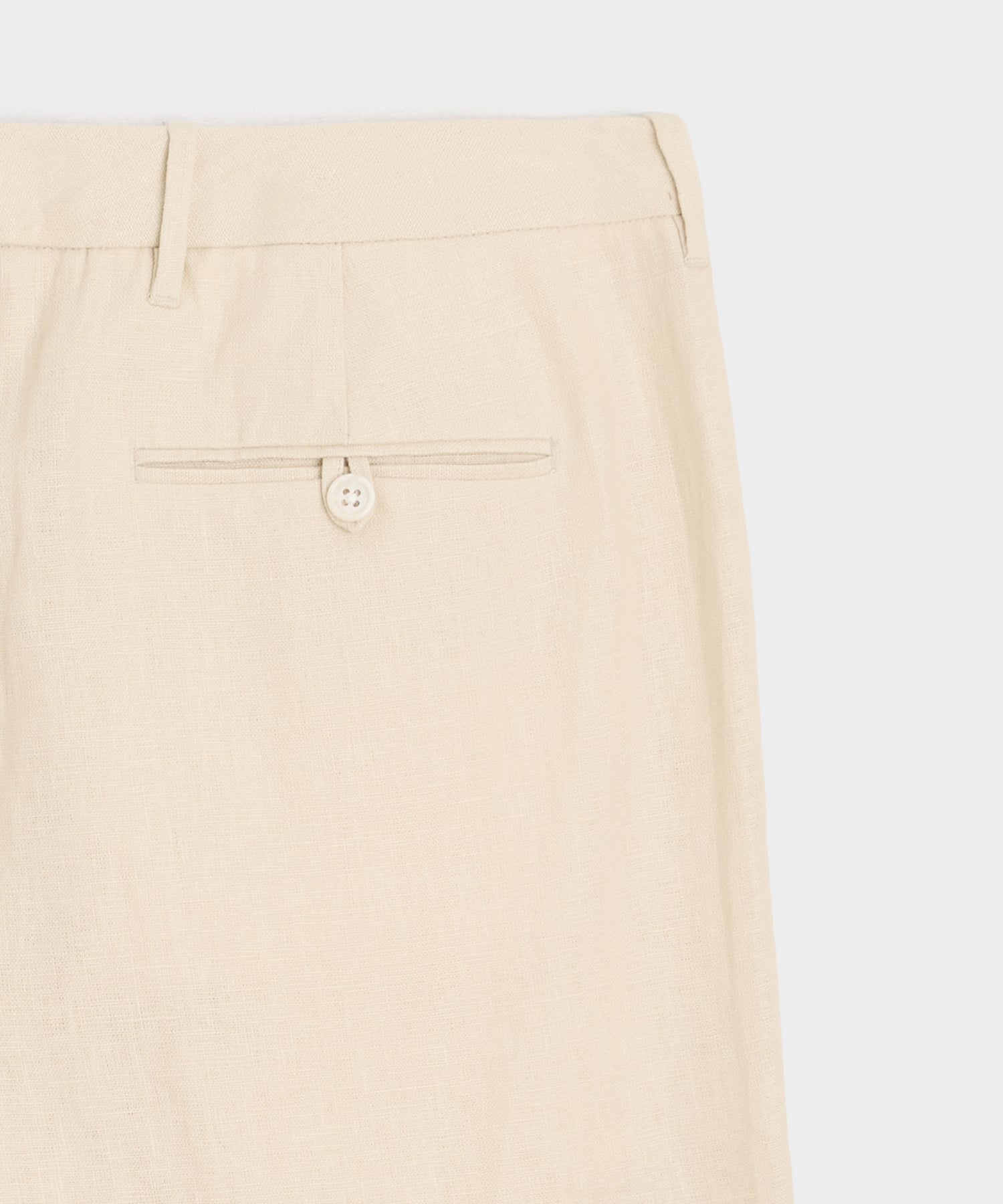 Straight Fit Linen Tab Trouser