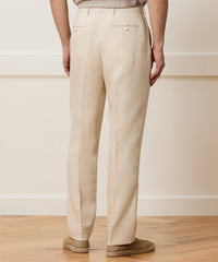 Straight Fit Linen Tab Trouser