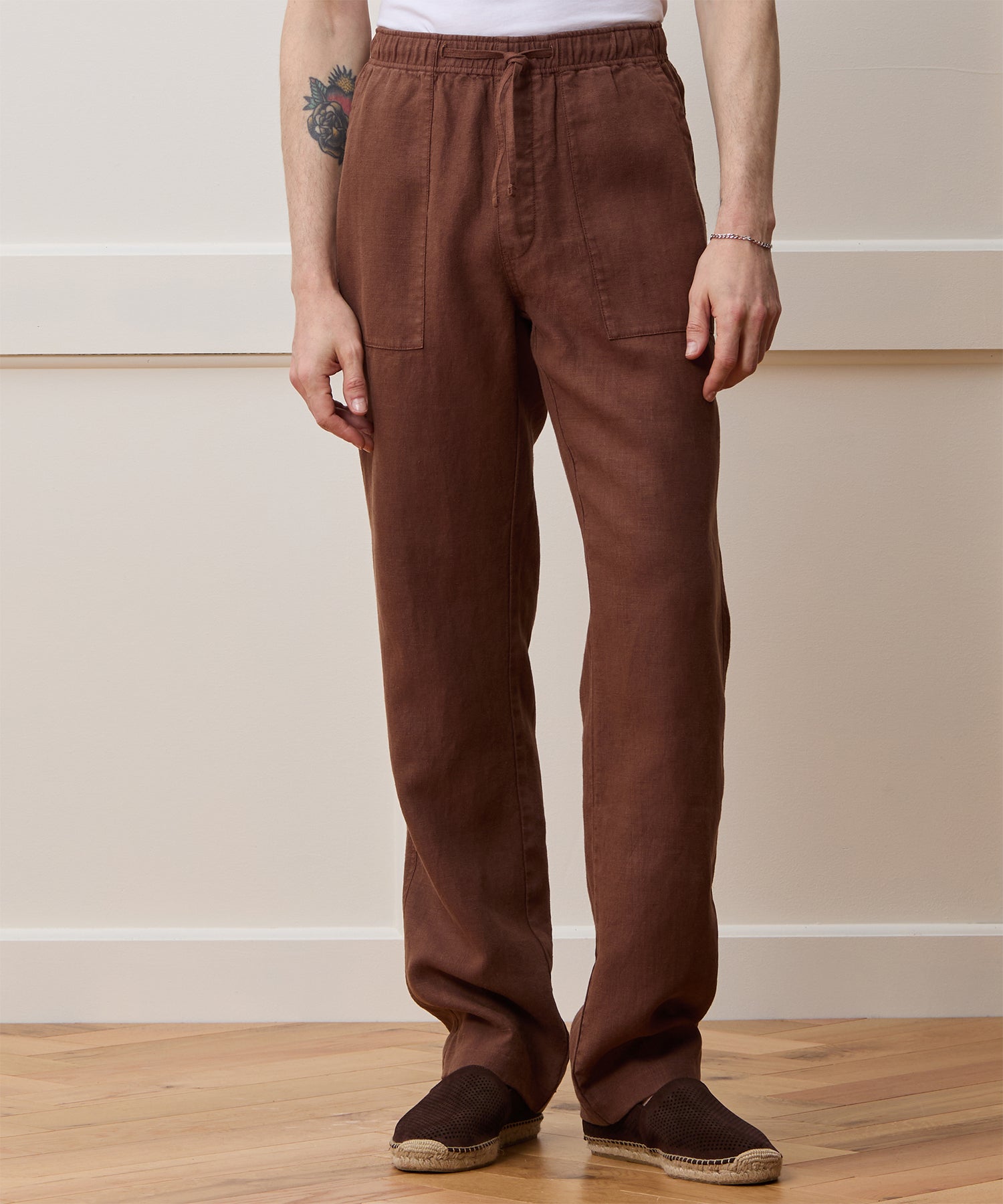 Straight Fit Linen Beach Pant