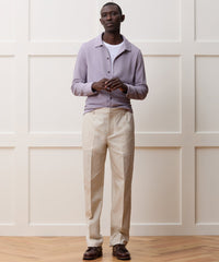 Straight Fit Italian Wool-Cotton Modern Trouser