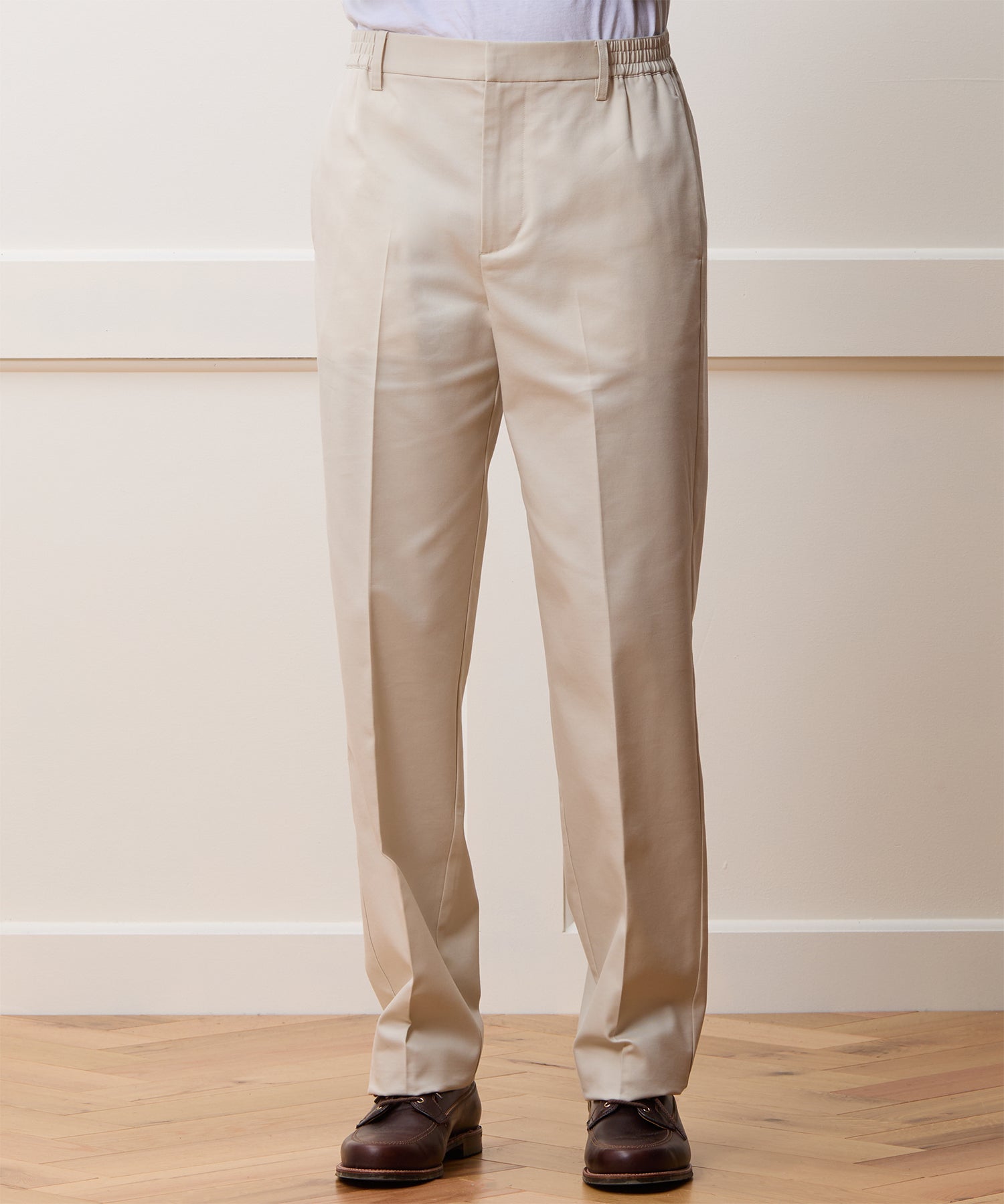 Straight Fit Italian Wool-Cotton Modern Trouser